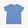Prepletic™ Carter Crewneck - Sunrise Blvd. Blue with Worth Avenue White Stork