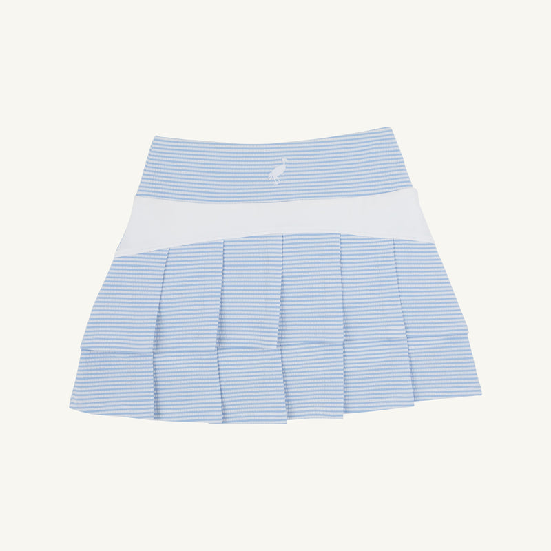 Prepletic™ Cindy Skort - Beale Street Blue Seersucker with Worth Avenue White