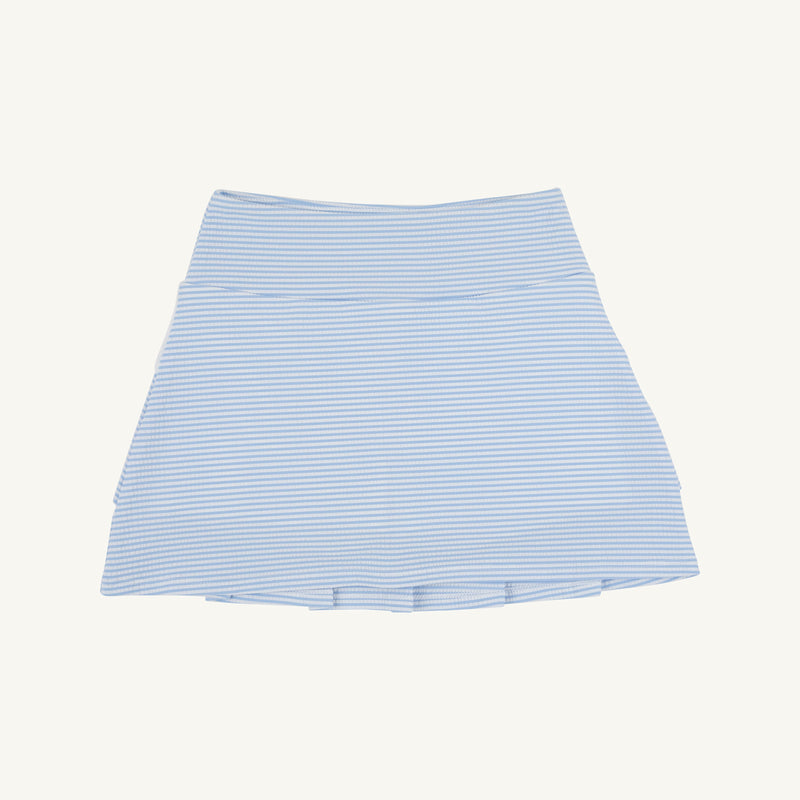 Prepletic™ Cindy Skort - Beale Street Blue Seersucker with Worth Avenue White