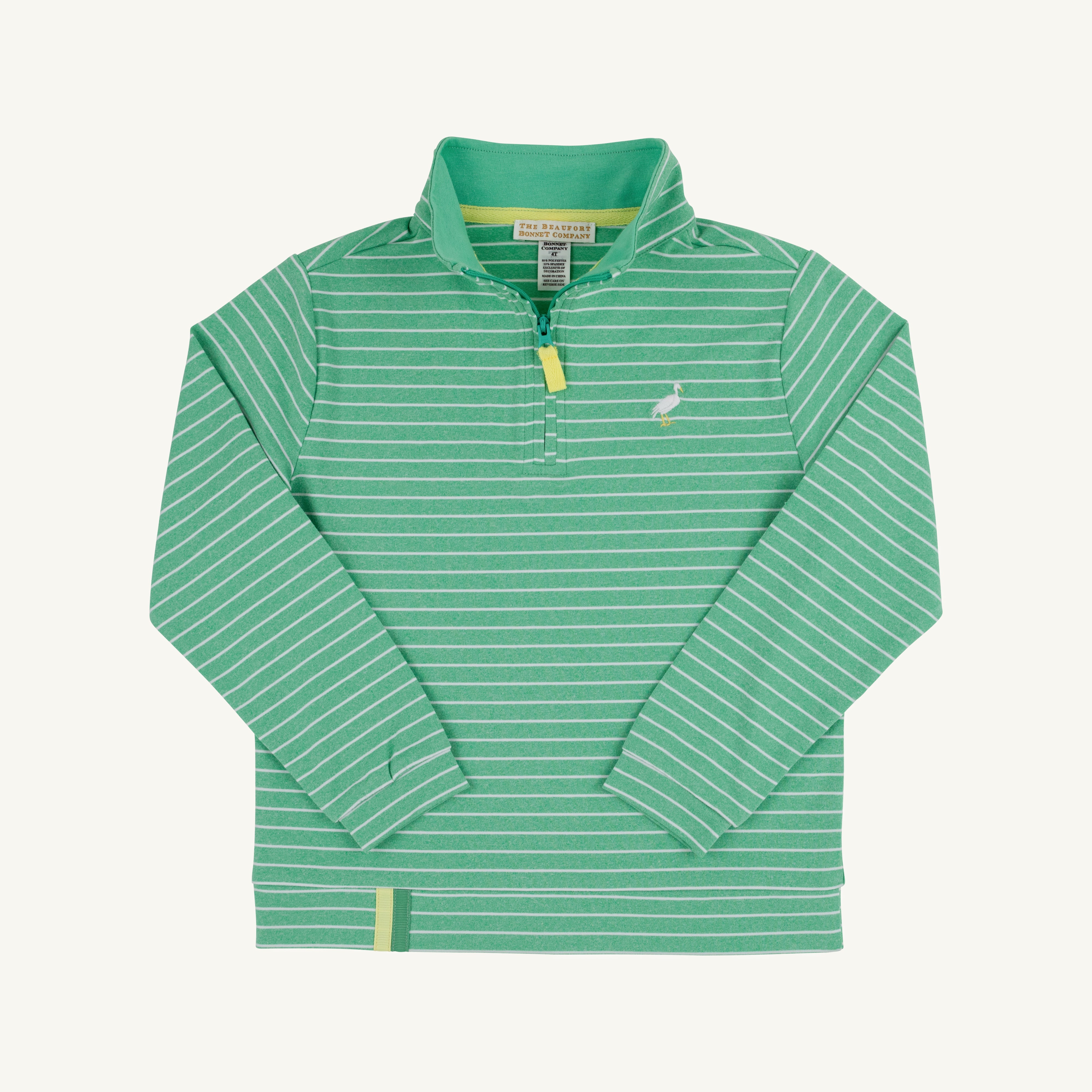Prepletic™ Hayword Half Zip - Gibson Island Green Stripe