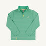 Prepletic™ Hayword Half Zip - Gibson Island Green Stripe