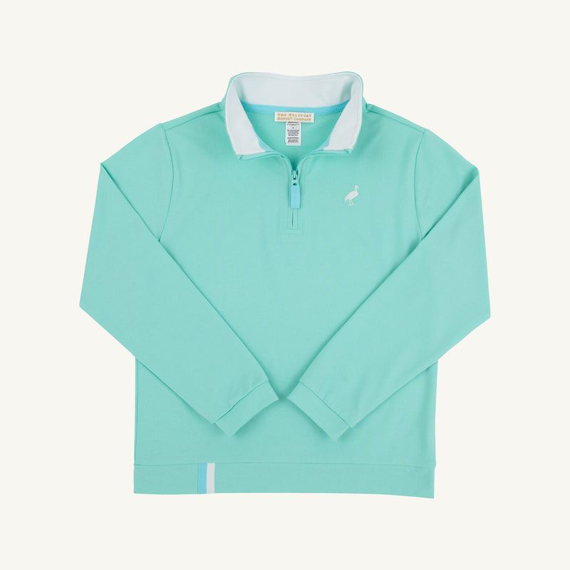 Prepletic™ Hayword Half-Zip - Turks Teal with Worth Avenue White Stork