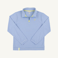 Prepletic™ Hayword Half Zip - Barbados Blue Stripe