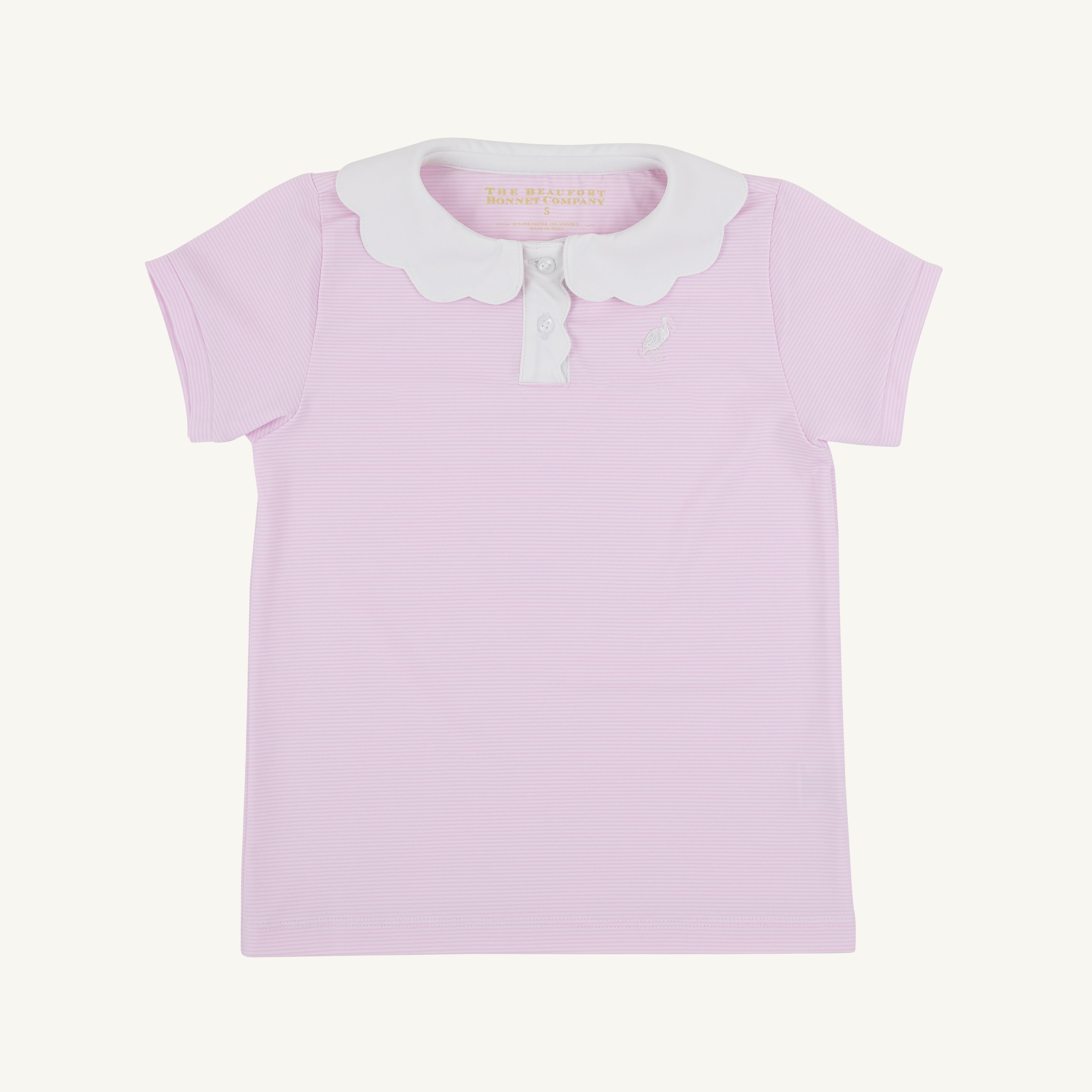 Prepletic™ Preppy Polo - Valley High Violet Stripe with Worth Avenue White