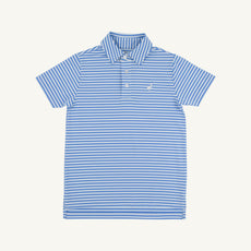 Prepletic™ Prim & Proper Polo - Sunrise Blvd. Stripe with Worth Avenue White Stork