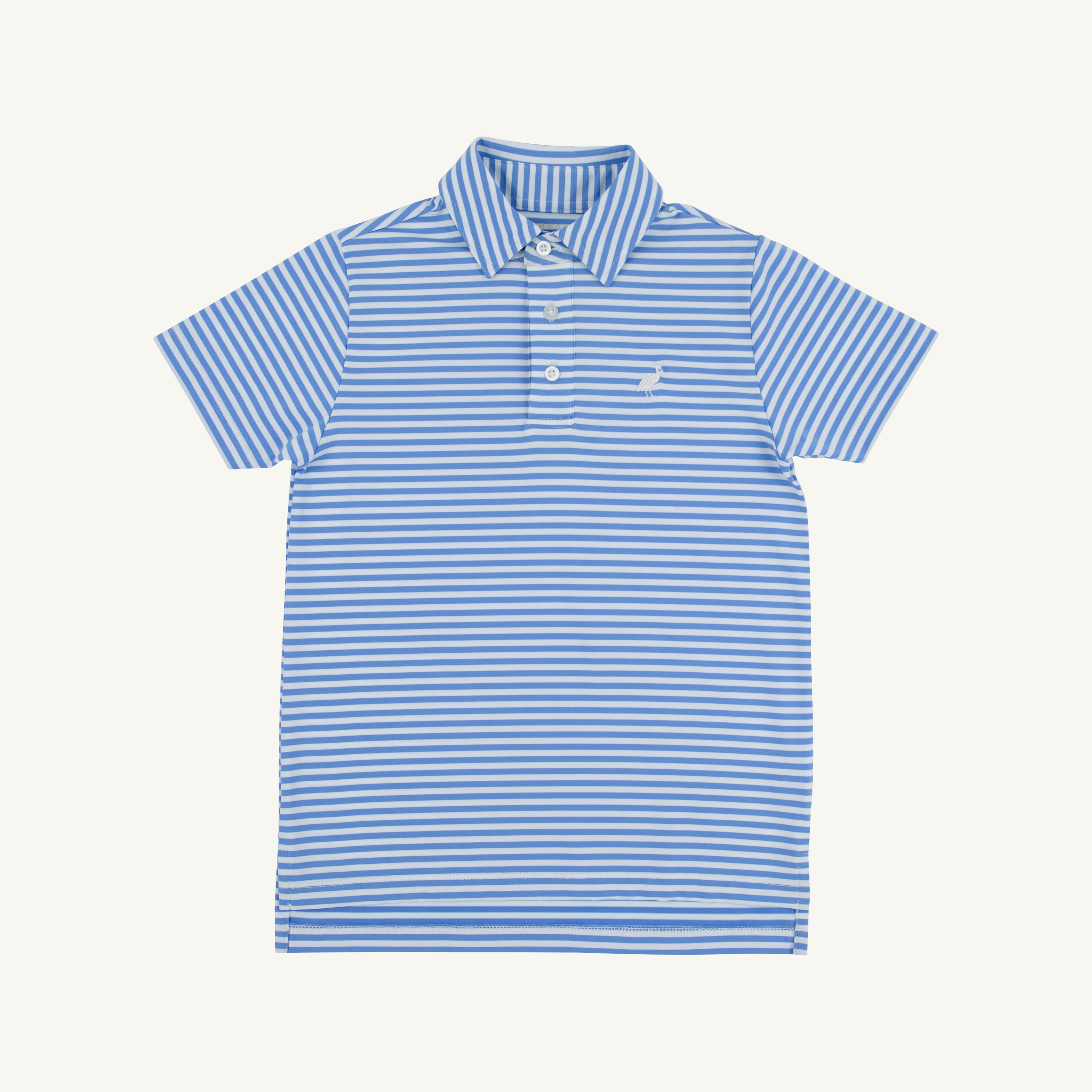 Prepletic™ Prim & Proper Polo - Sunrise Blvd. Stripe with Worth Avenue White Stork