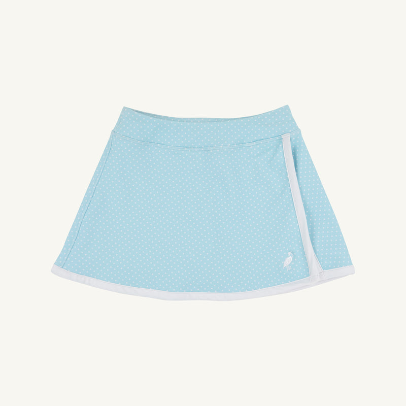 Prepletic™ Samantha Skort - Belhaven Blue Micro Dot with Worth Avenue White