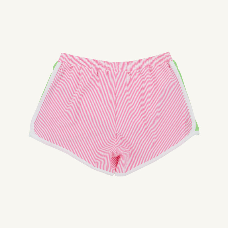 Prepletic™ Shimmy Shake Shorts - Hamptons Hot Pink Seersucker & Lexington Lime