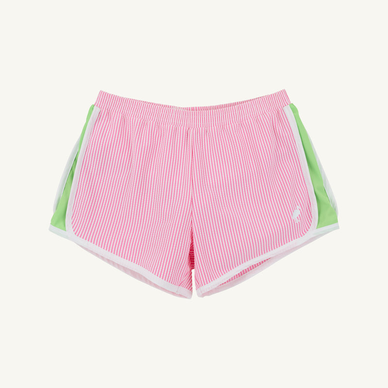 Prepletic™ Shimmy Shake Shorts - Hamptons Hot Pink Seersucker & Lexington Lime
