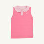 Prepletic™ Sleeveless Preppy Polo - Romany Rose Microdot with Sandpearl Pink
