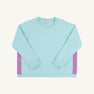 Prepletic™ Women's Courtney's Cozy Crewneck - Edisto Egg Blue with Valley High Violet