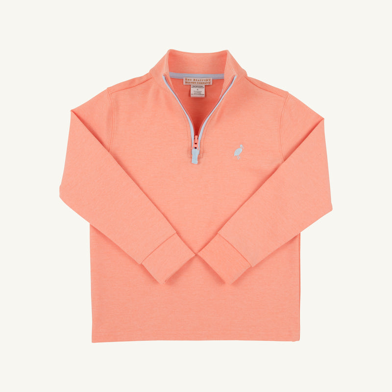 Prepletic™ Hayword Half Zip - Seashore Sherbet Heathered with Buckhead Blue Stork