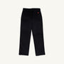 The Beaufort Bonnet Company Prep School Pants in Newport Night Corduroy with a Richmond Red Stork are displayed from the back on a plain white background, highlighting two back pockets and a small red stork embroidered above the right pocket.