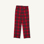 Back view of red Prep School Pants - Society Prep Plaid trousers.