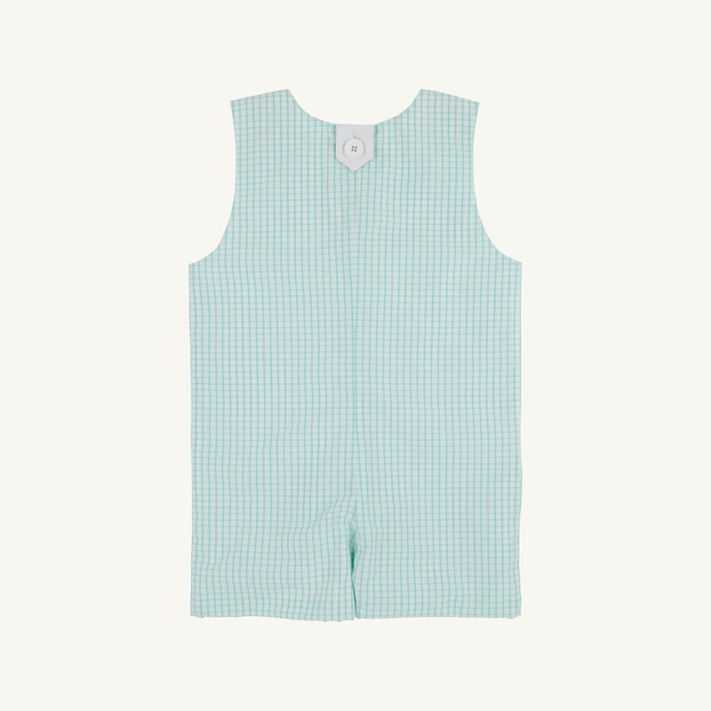 Prescott Pocket Jon Jon - Turks Teal Windowpane with Worth Avenue White