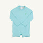 Price Pool Romper - Edisto Egg Blue with Grace Bay Green Stork (UPF 35+)