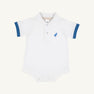 Prim & Proper Polo & Onesie - Worth Avenue White with Wood Boat Blue