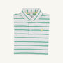 Prim & Proper Polo & Onesie - Gibson Island Green Stripe with Lake Worth Yellow Stork