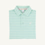 Prim & Proper Polo & Onesie - Sumner County Stripe (Grace Bay Green) with Multicolor Stork