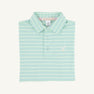 Prim & Proper Polo & Onesie - Sumner County Stripe (Grace Bay Green) with Multicolor Stork