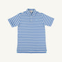 Prim & Proper Polo & Onesie - Barbados Blue Stripe with Belhaven Blue Stork