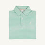 Prim & Proper Polo & Onesie - Grace Bay Green Stripe with Multicolor Stork