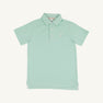 Prim & Proper Polo & Onesie - Grace Bay Green Stripe with Multicolor Stork