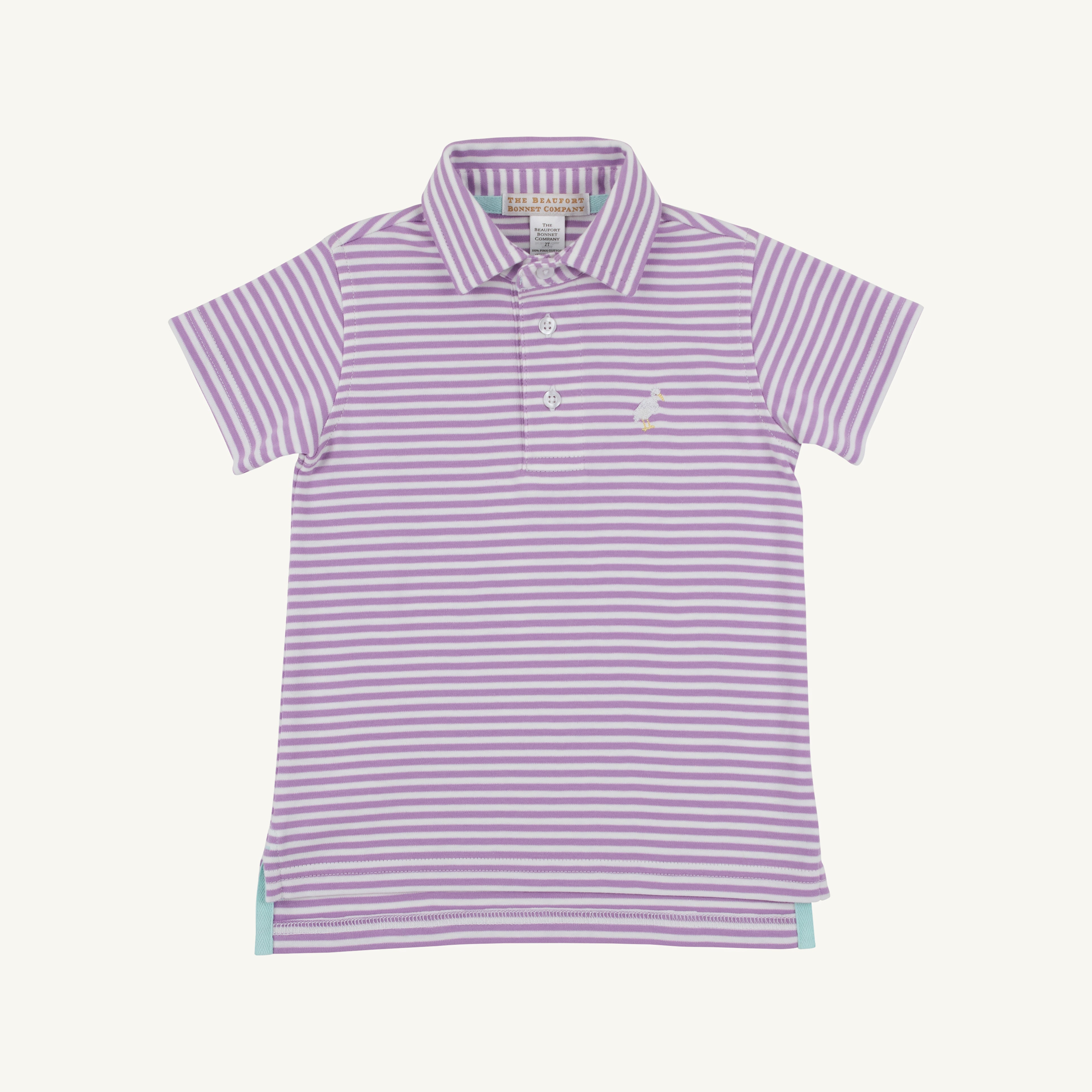 Prim & Propper Polo - Valley High Violet Stripe