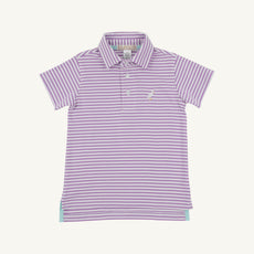 Prim & Propper Polo - Valley High Violet Stripe with Multicolor Stork