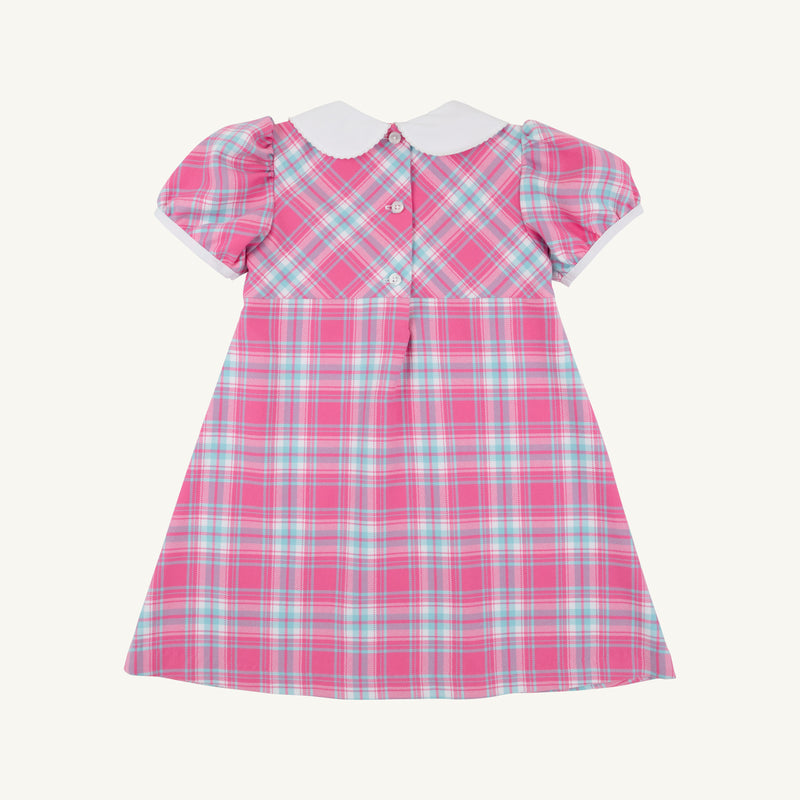 Princess Pleat Dress - Brenton Point Plaid with Worth Avenue White