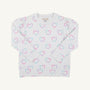 Puff Sleeve Cassidy Comfy Crewneck - Have a Little Heart with Worth Avenue White
