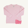 Puff Sleeve Cassidy Comfy Crewneck - Palm Beach Pink with Romany Rose Bow