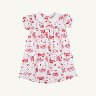 Embroidery result for: Puff Sleeve Holly Day Dress - Diner Days with Worth Avenue White