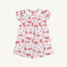 Puff Sleeve Holly Day Dress - Diner Days with Worth Avenue White