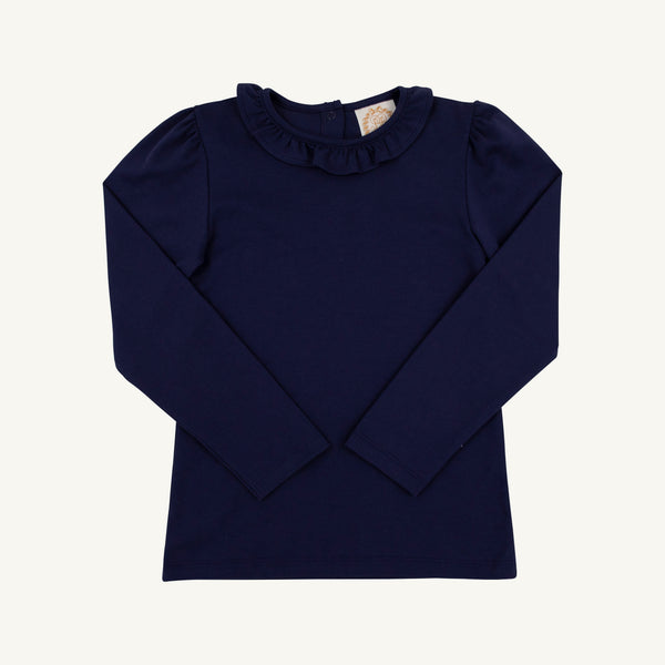 Reece Ruffle Top - Nantucket Navy