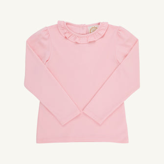 Embroidery result for: Reece Ruffle Top - Sandpearl Pink