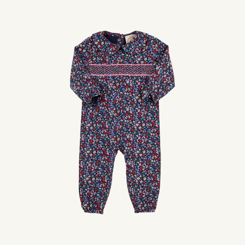 Rigsby Romper - Fairfax Farm Floral with Hamptons Hot Pink