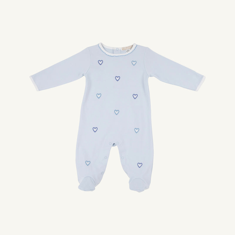 Rock Me Romper - Buckhead Blue with Hearts