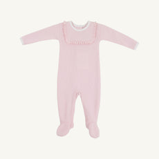 Rock Me Romper (Ribbed) - Palm Beach Pink with Worth Avenue White