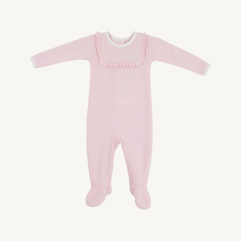 Rock Me Romper (Ribbed) - Palm Beach Pink with Worth Avenue White