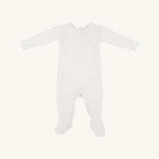Rock Me Romper (Ribbed) - Palmetto Pearl with Worth Avenue White