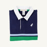 Rollin's Rugby Shirt - Nantucket Navy with Beale Street Blue & Kiawah Kelly Green Stripe