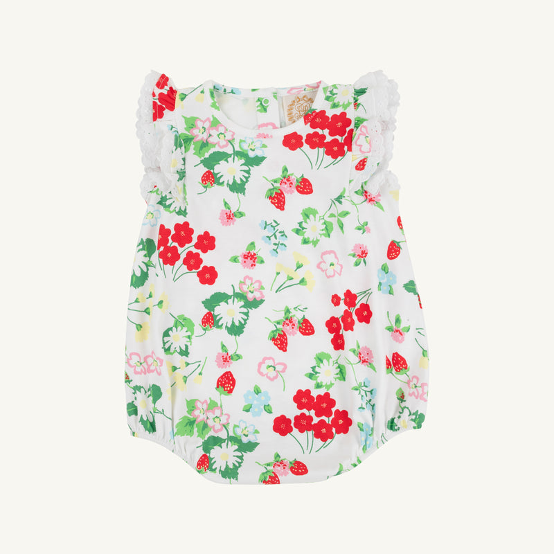 Ruehling Ruffle Bubble - Berry Sweet with Worth Avenue White