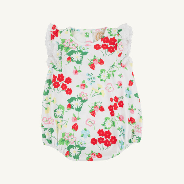 Ruehling Ruffle Bubble - Berry Sweet with Worth Avenue White