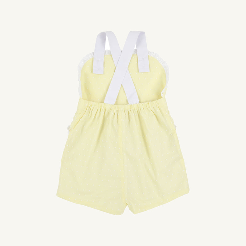Ruthie Romper - York Yellow & Worth Avenue White Dallas Dot
