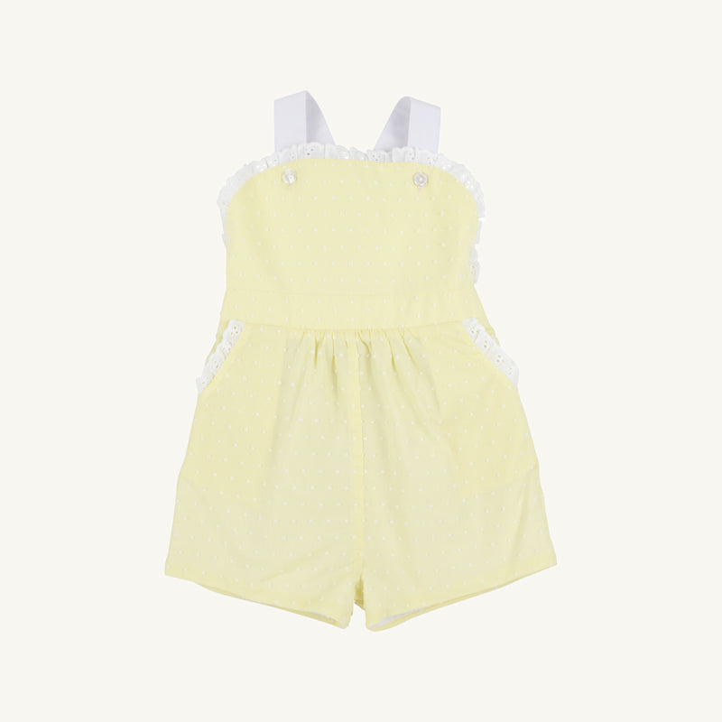 Ruthie Romper - York Yellow & Worth Avenue White Dallas Dot