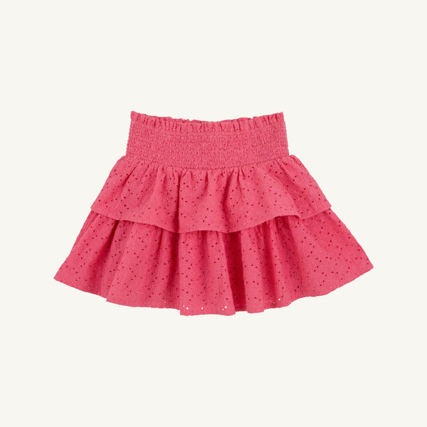 Ruthie Ruffle Skirt - Romany Rose Bow Eyelet