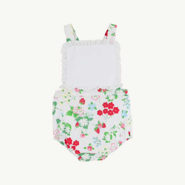 Sally Sunsuit - Berry Sweet with Worth Avenue White