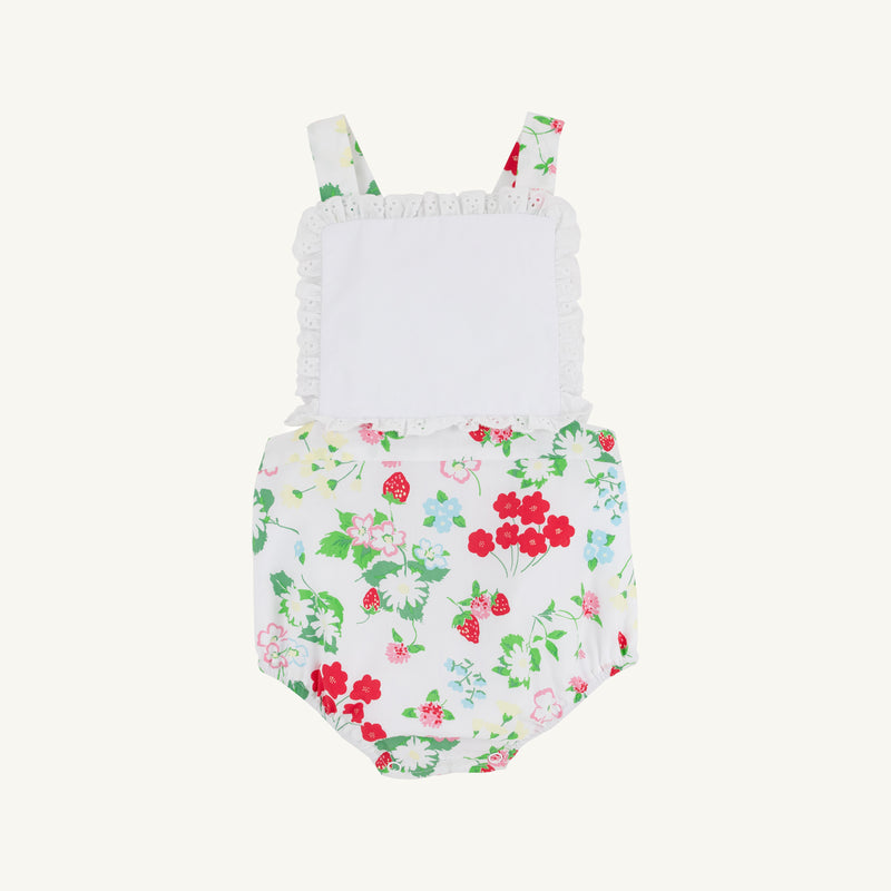 Sally Sunsuit - Berry Sweet with Worth Avenue White