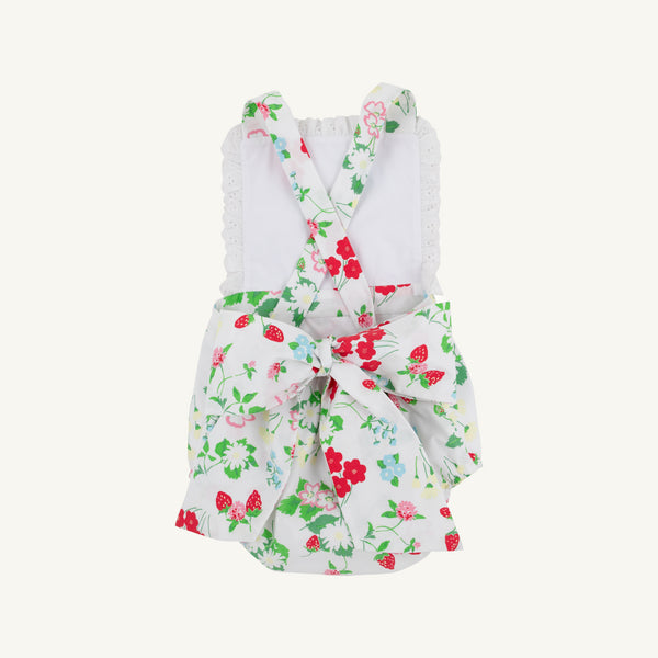 Sally Sunsuit - Berry Sweet with Worth Avenue White